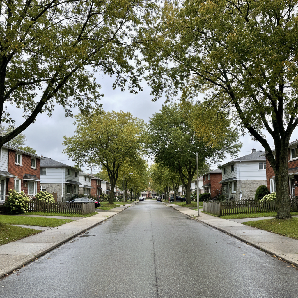 Clayton Park, Halifax — quiet residential street with mature trees