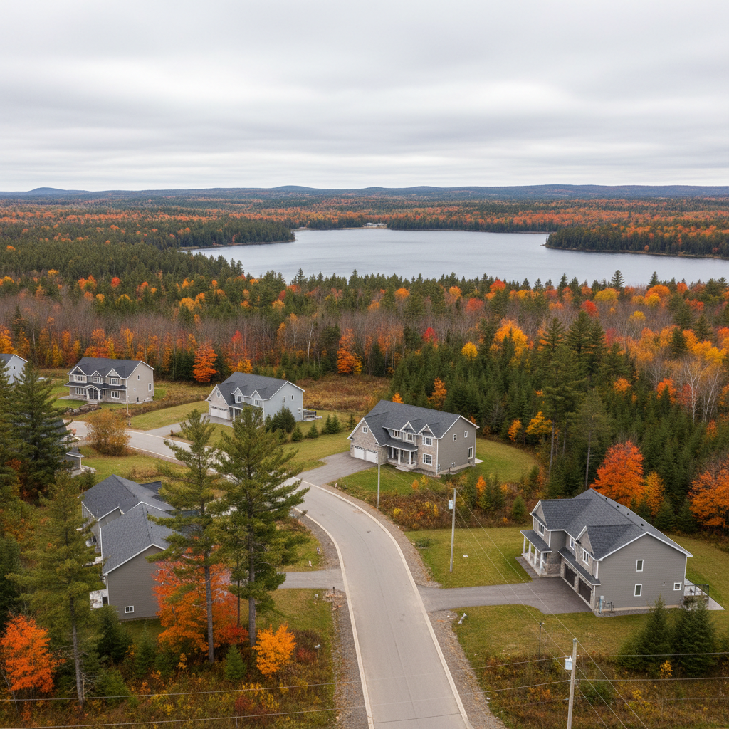 Fall River, Nova Scotia — rural-suburban community with lakes and wooded lots