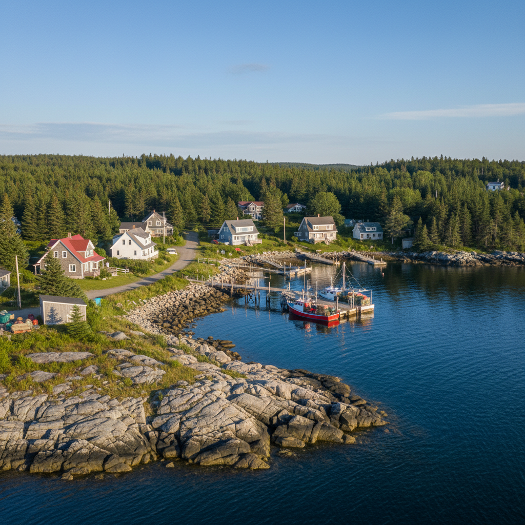 Purcell's Cove, Halifax — rocky coastal inlet with traditional Maritime fishing community